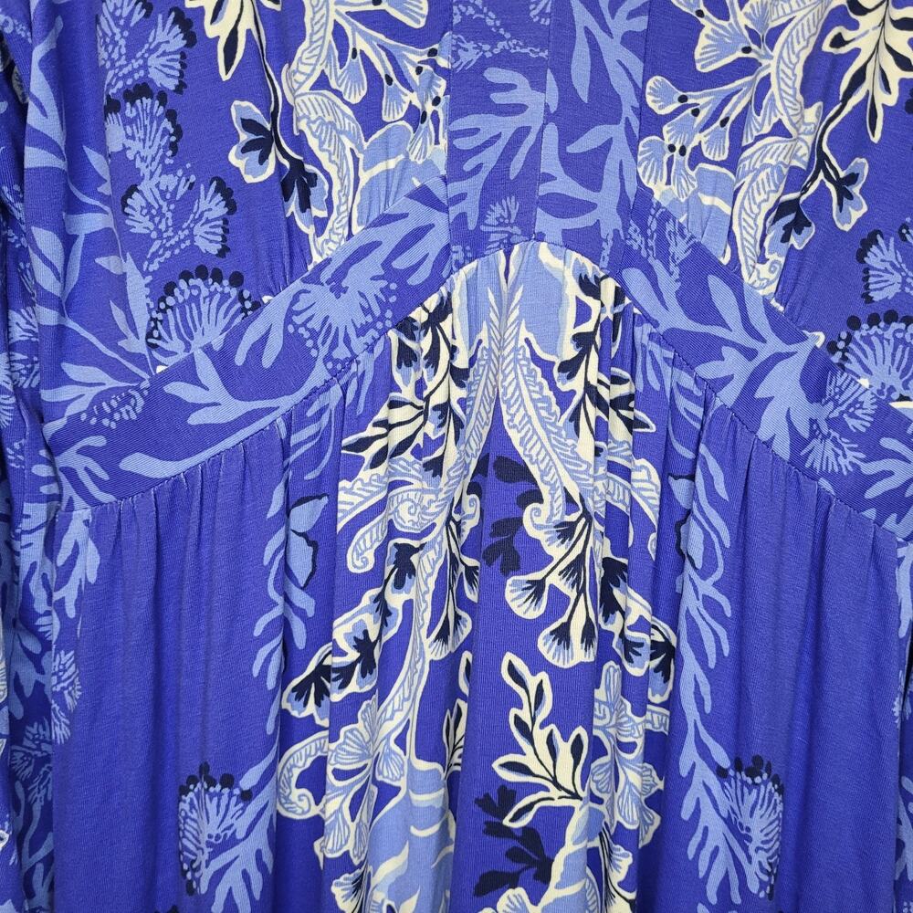 Lilly Pulitzer Blue & White V‑Neck Long Maxi Dress - Picture 5 of 13
